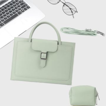 S176 13" Mint Green Waterproof Laptop Bag with Power Pack - 1