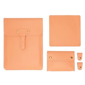 S177 3 In 1 Leather Waterproof Laptop Liner Bag, 13" (Honeydet Oranges) - 1
