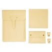 S177 3 In 1 Leather Waterproof Laptop Liner Bag, 15" Light Yellow - 1