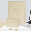 S177 3 In 1 Leather Waterproof Laptop Liner Bag, 15" Light Yellow - 7