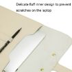 S177 3 In 1 Leather Waterproof Laptop Liner Bag, 15" Apricot - 4