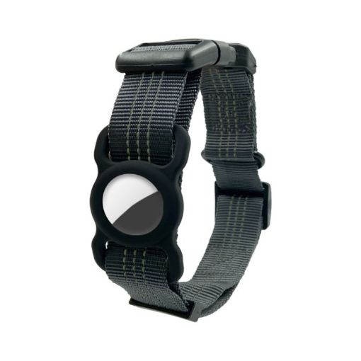 PUGGA GG1002 Dog GPS Collar for AirTag, Size L, Deep Gray Polyester - 1