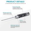 BRDRC 4 In 1 Drone Repair Tool T6/T9 Hex Screwdriver (Black) - 4