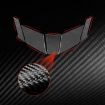 Chevrolet Corvette C8 Engine Under-Mount Stickers Set - 5pcs (Black) - 5