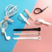 Fishbone Silicone Cable Tie Organizer - 3 Sets, 20pcs/Set, Five Colors - 2