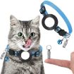 Blue Pet Anti-Lost Address Pendant Collar with Bell for Airtag - 1