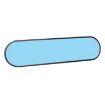 DM-055 28.8cm Anti-dazzle Blue Curved Rearview Mirror for Cars - 2