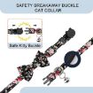 Blue Anti-Lost Pet Collar with Bow & Bell for AirTag - 4