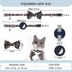 Anti-Lost Orange Pet Collar with Bell & Bow for AirTag Tracking - 3