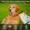 Geometric Print Ethnic Pet Collar for AirTag, Size S, Blue - 6