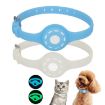 Luminous Blue Pet Collar Cover for Airtag Locator, Size L - 2