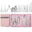 26 PCS Stainless Steel Nail Clipper & Eyebrow Trimmer Set - Silver - 1