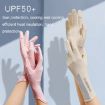 XC-14 Pink Fingerless Ice Silk Gloves - Anti-UV, Sunscreen, Riding - 6