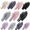 XC-14 Fingerless Ice Silk Gloves, Anti-UV Sunscreen, Black, 1 Pair - 2