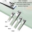7-Piece Green Stainless Steel Nail Clipper & Art Tool Set - 4