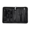 Stainless Steel Dead Skin Nail Trimming Set - 9 PCS (Black) - 1