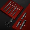 Stainless Steel Dead Skin Nail Trimming Set - 9 PCS (Black) - 2