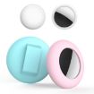 Silicone Pet Locator Tracker Cover for AirTag, Size S - Lime White - 3