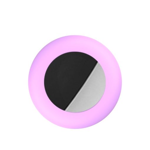 Light Purple Silicone Cover for AirTag Pet Locator, Size M - 1