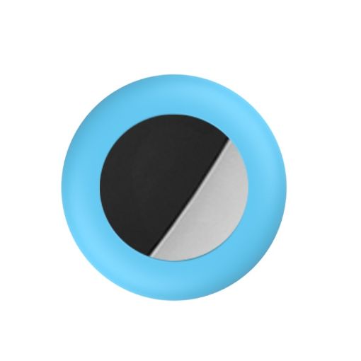Sky Blue Silicone Cover for AirTag Pet Locator Tracker, Size M - 1