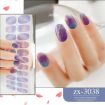 Shiny Onion Powder Waterproof Nail Sticker - 22 Fingers (ZX-3038) - 2