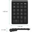 BT304 22-Key Mini Wireless Bluetooth Keyboard for Laptops, Silver Black - 3
