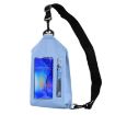Waterproof Crossbody Phone Bag - Touch Screen, Paste Model (Gray Blue) - 1