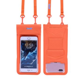 Tteoobl 30m Underwater Mobile Phone Waterproof Bag - Small, Orange - 1