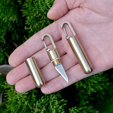 Bronze Keychain Pendant Small Portable Art Cutting Knife - 1