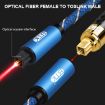 EMK 1m Blue Male to Female SPDIF Optical Audio Extension Cable - 4