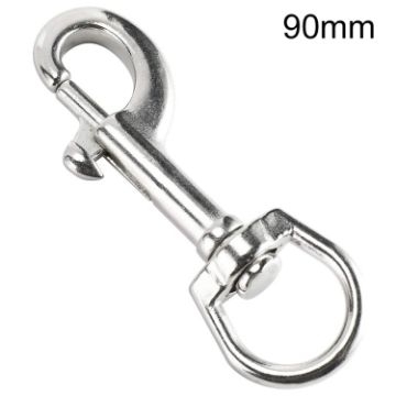 90mm Stainless Steel Swivel Single Hook Pet Leash Hook - 1