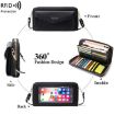 RFID Anti-theft Touch Screen Cross-Body Phone Bag Card Holder Pink - 3