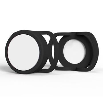 Anti-Lost Tracker Silicone Case for AirTag 30mm (Black+White) 2 PCS - 1