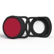 Anti-Lost Tracker Silicone Case for AirTag 30mm (Black+Red) 2 PCS - 1