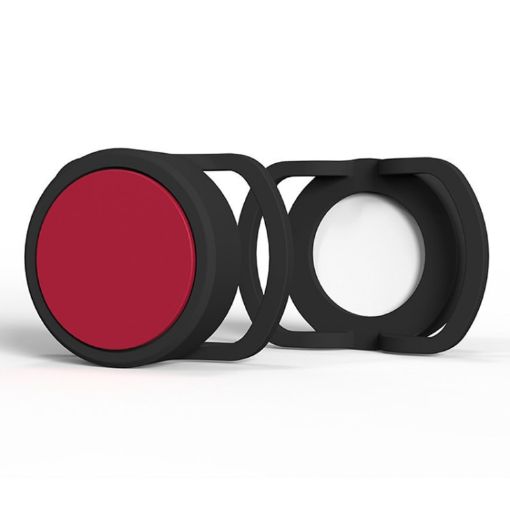 Anti-Lost Tracker Silicone Case for AirTag 30mm (Black+Red) 2 PCS - 1