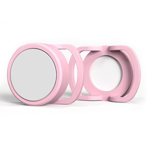 Anti-Lost Tracker Silicone Case for AirTag 30mm (Pink+White) 2 PCS - 1
