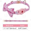 Luminous Blue Pet Tracker Collar with AirTag Insert Buckle Bow - 3