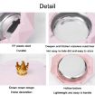 Dark Green Stainless Steel Liner Ashtray With Cover - Crown Decor - 3
