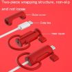 Soft Washable Silicone USB Cable Case 3 PCS for Apple - White - 3