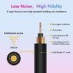 Electric Guitar Effect Line - Single Block Audio Instrument Cable, 30cm (Black) - 6
