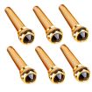 6PCS Pure Copper Citrimine Guitar Caps - Crystal Head Style (Black) - 1