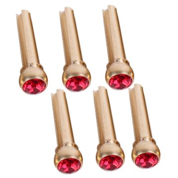 6PCS Red Big Diamond Pure Copper Guitar Caps Citrimine Style - 1