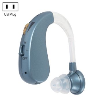 Blue Hearing Aid Audiphones Sound Amplifier with US Plug - 1