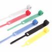 Needle Shape Self-adhesive Cable Organizer 50 PCS, 15x200mm, Yellow - 3
