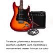 Guitar Connection Wire 0.5m Black White Noise Reduction Elbow Audio - 5