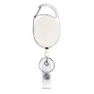 68cm Retractable Badge Reel Zinc Alloy ID Lanyard Holder (White) - 1
