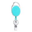 Sky Blue 68cm Retractable Badge Reel Zinc Alloy ID Lanyard Holder - 1