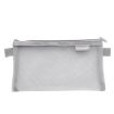 Hechooses D033 Transparent Mesh Exam Pen Bag, Square Style, Gray - 1