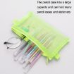 Transparent Mesh Exam Pen Bag - Triangle Style (Green) - Hechooses D033 - 6