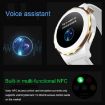 HW3 Mini Smart Watch - Heart Rate & Blood Oxygen Monitor, NFC, Gold/White - 6